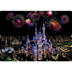 Decorative painting scratch Scraping painting drawing paper world Sightseeing pictures decoration birthday gifts drop shipping (Option: D)