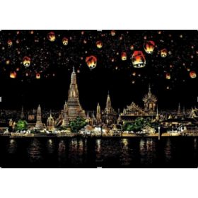 Decorative painting scratch Scraping painting drawing paper world Sightseeing pictures decoration birthday gifts drop shipping (Option: H)