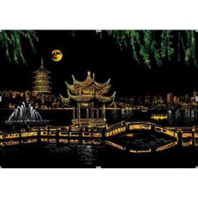 Decorative painting scratch Scraping painting drawing paper world Sightseeing pictures decoration birthday gifts drop shipping (Option: C)